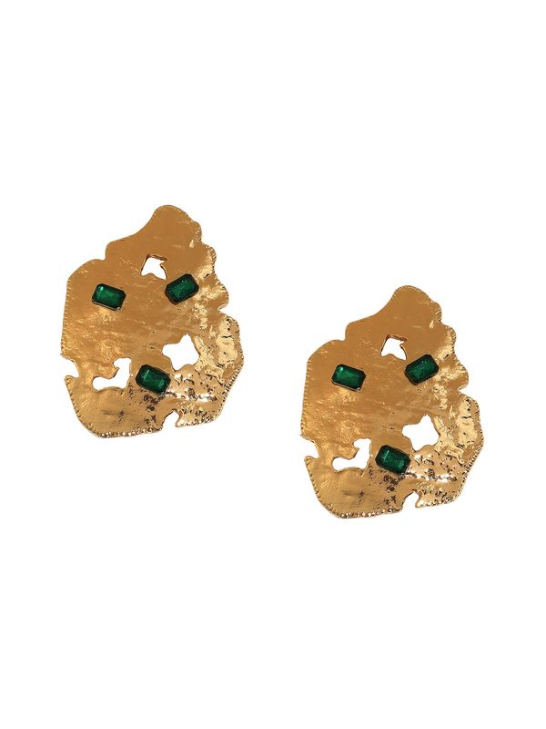 SOHI SOHI Naušnice 'Edithe'  zlatna / zelena