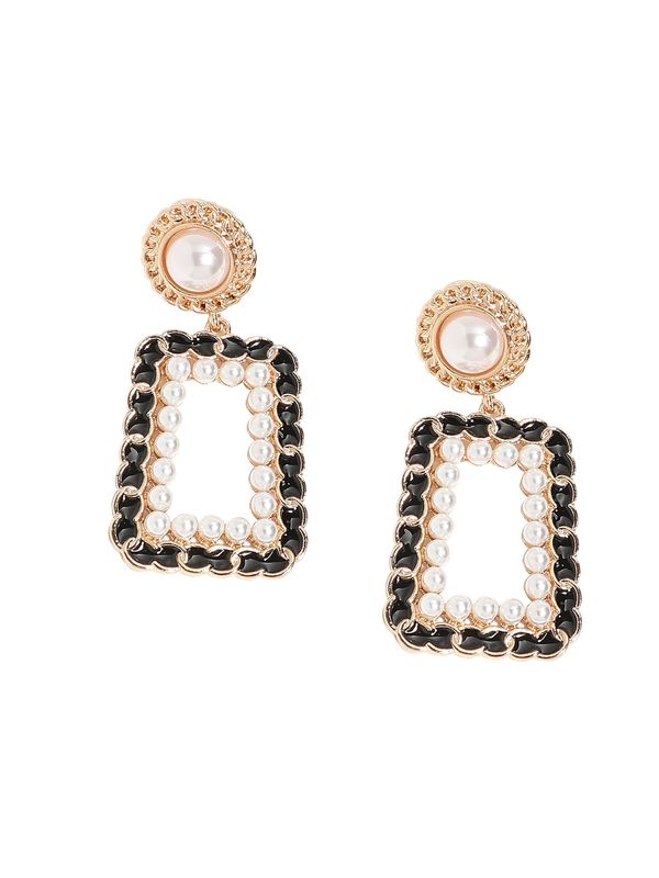 SOHI SOHI Naušnice ' Elvina '  zlatna / crna / bijela