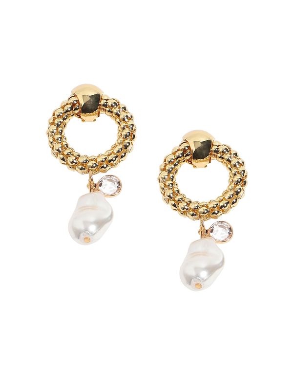 SOHI SOHI Naušnice 'Eowyn'  zlatna / prozirna / bijela