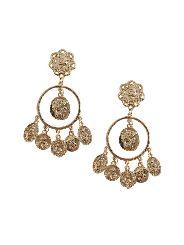 SOHI SOHI Naušnice ' Gladys '  zlatna