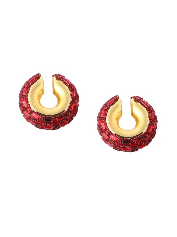 SOHI SOHI Naušnice ' Groti '  zlatna / crvena