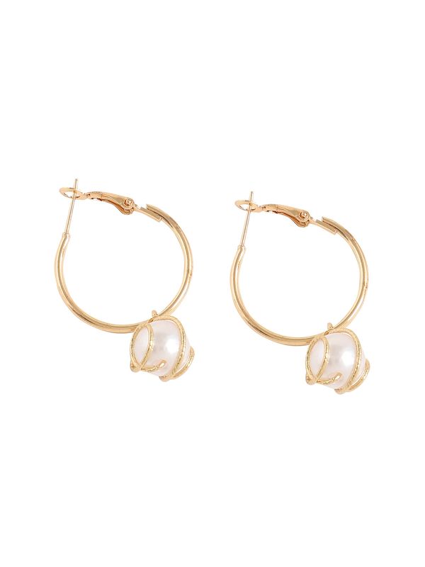 SOHI SOHI Naušnice 'Habiba'  zlatna / biserno bijela
