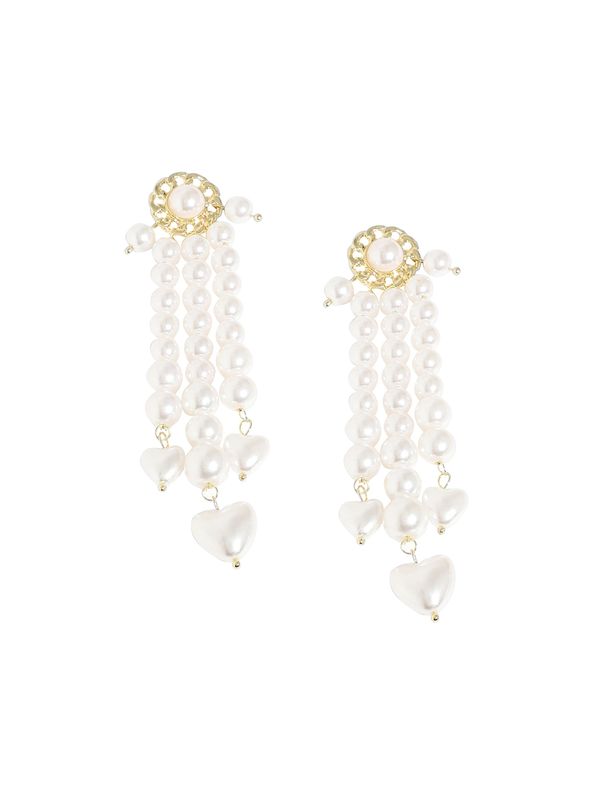 SOHI SOHI Naušnice 'Harriett'  bijela / biserno bijela