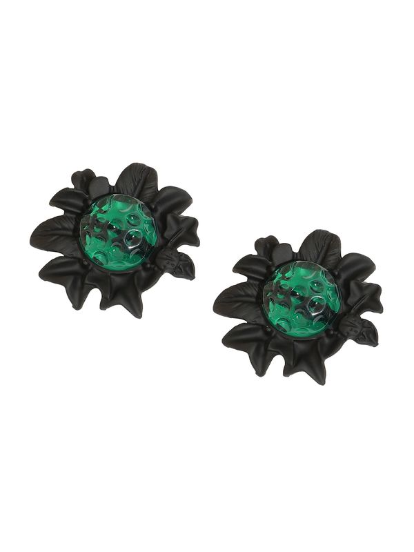 SOHI SOHI Naušnice 'Heather'  zelena / crna