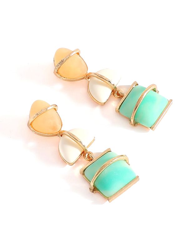 SOHI SOHI Naušnice 'Incee'  azur / zlatna / bijela