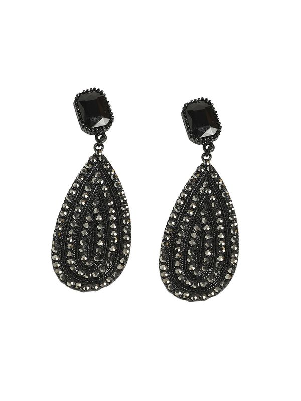 SOHI SOHI Naušnice 'Jainub'  crna / srebro