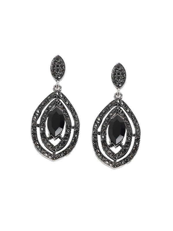 SOHI SOHI Naušnice ' Jarina '  crna / srebro