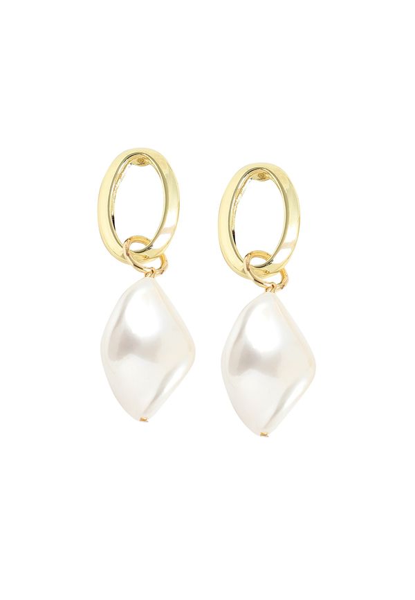 SOHI SOHI Naušnice 'Jarona'  zlatna / biserno bijela