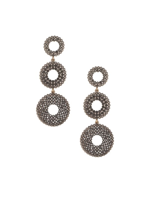 SOHI SOHI Naušnice ' Jayde '  zlatna / srebrno siva