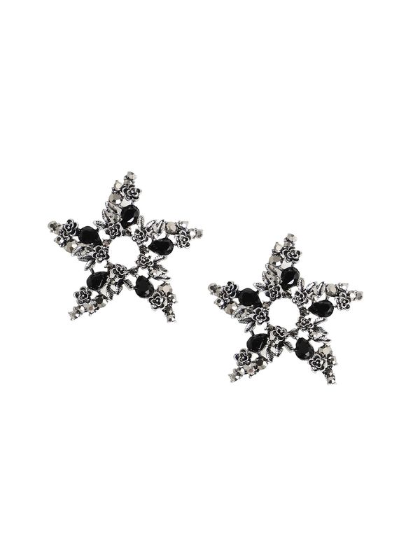 SOHI SOHI Naušnice ' Jena '  crna / srebro