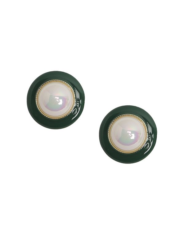 SOHI SOHI Naušnice 'Joan'  zelena / biserno bijela