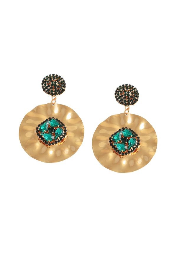 SOHI SOHI Naušnice ' Joyce '  zlatna / zelena