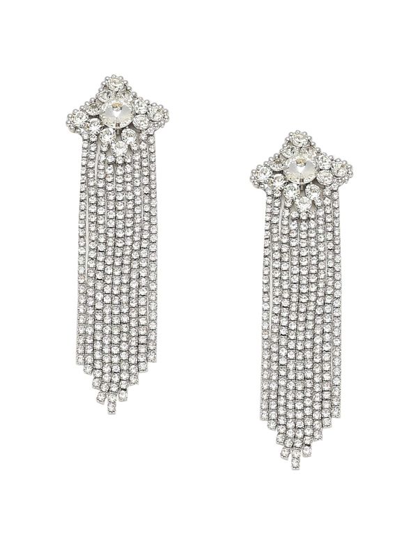 SOHI SOHI Naušnice 'Kalpana'  srebro / prozirna