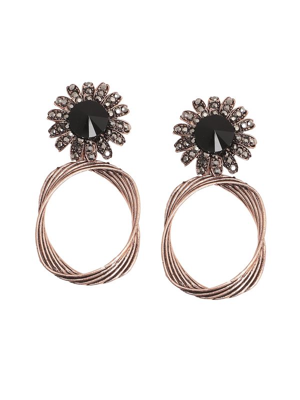 SOHI SOHI Naušnice 'Keelan'  zlatna / crna