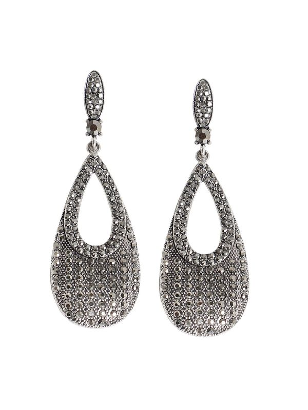 SOHI SOHI Naušnice 'Kirsteen'  srebro / prozirna