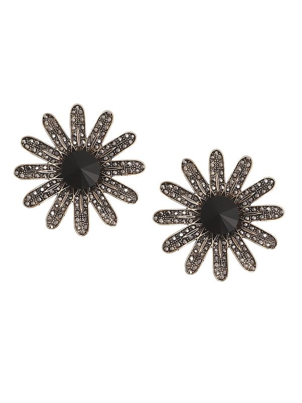 SOHI SOHI Naušnice 'Klaudia'  zlatna / crna