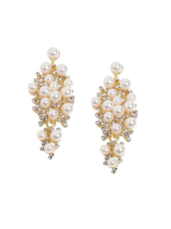 SOHI SOHI Naušnice 'Kshirja'  zlatna / prozirna / bijela