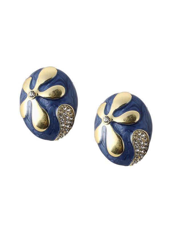 SOHI SOHI Naušnice 'Kunti'  morsko plava / zlatna / srebro