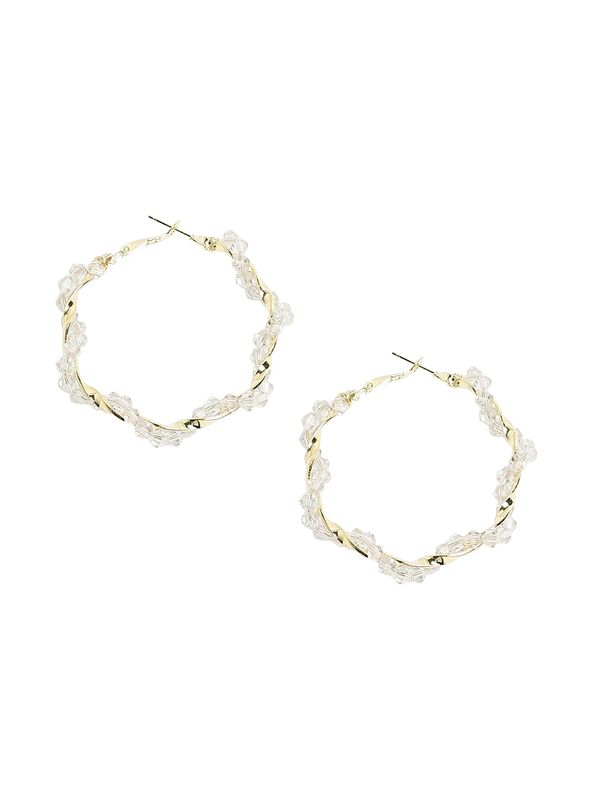 SOHI SOHI Naušnice ' Lakhmi '  zlatna / bijela