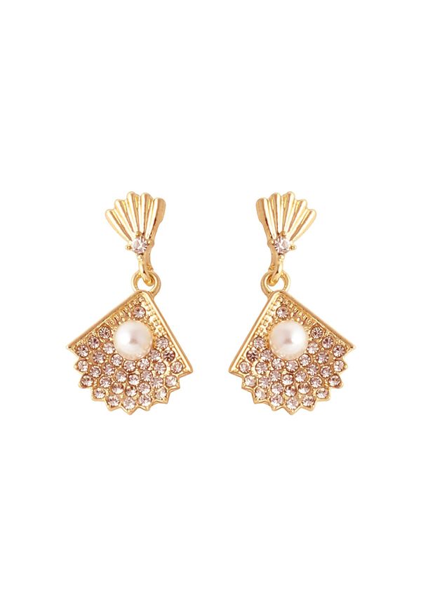 SOHI SOHI Naušnice 'Lark'  zlatna / biserno bijela