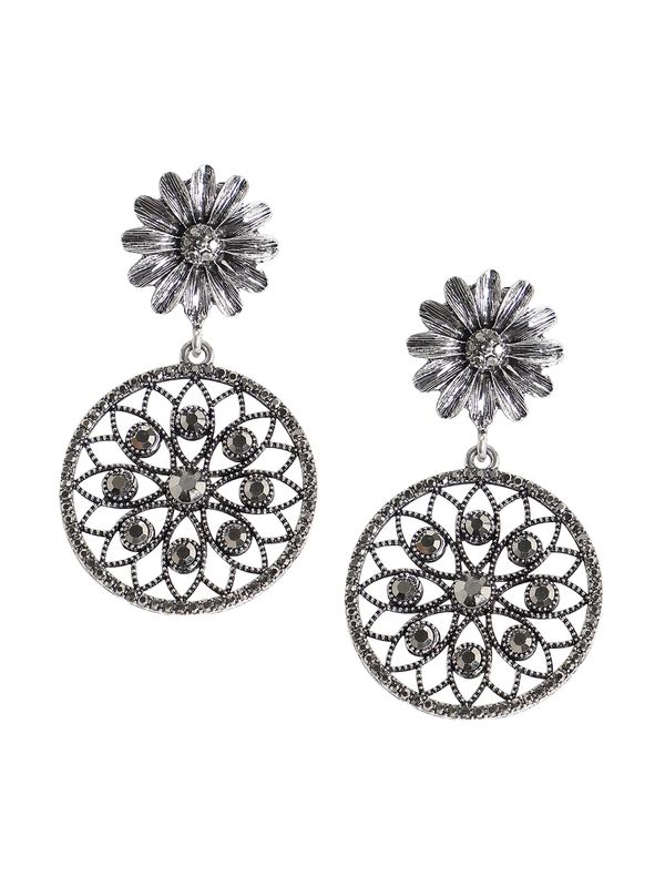 SOHI SOHI Naušnice ' Lavone '  srebrno siva