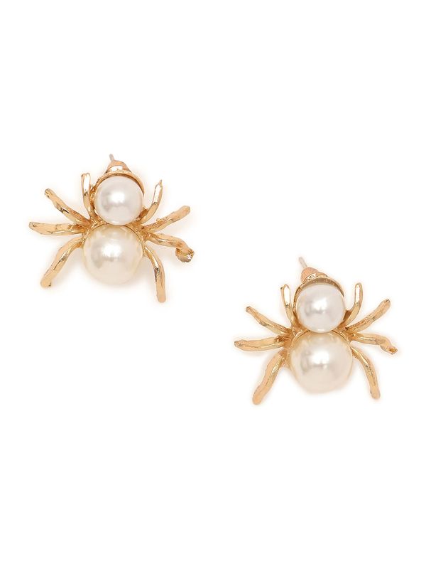 SOHI SOHI Naušnice 'Lushi'  zlatna / biserno bijela