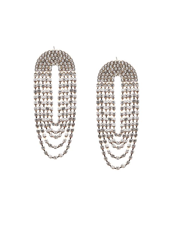 SOHI SOHI Naušnice ' Mahak '  srebro / prozirna