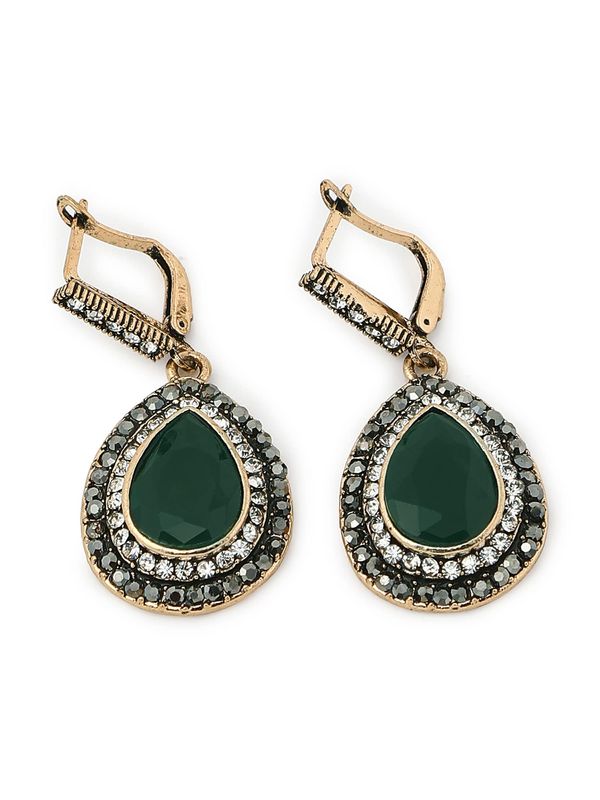 SOHI SOHI Naušnice 'Manvi'  zlatna / zelena