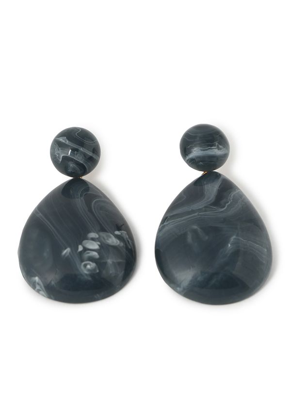 SOHI SOHI Naušnice 'Mia'  petrol / bijela