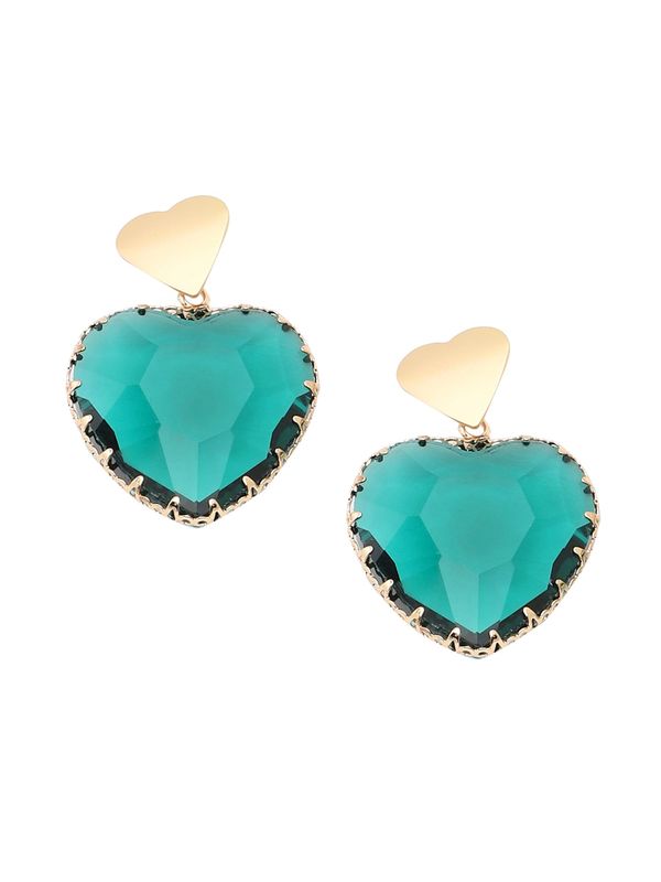 SOHI SOHI Naušnice ' Murti '  zlatna / zelena