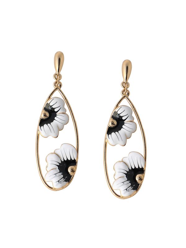 SOHI SOHI Naušnice 'Nagia'  zlatna / crna / bijela