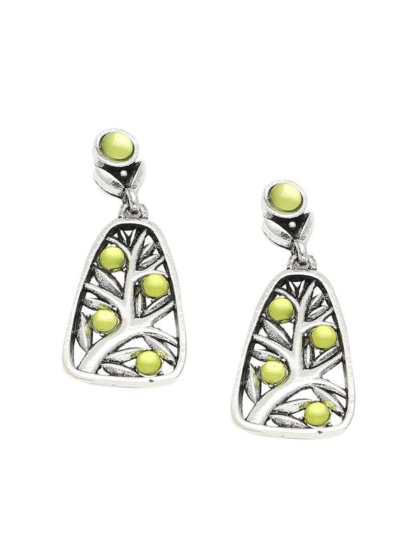 SOHI SOHI Naušnice  neonsko žuta / srebro