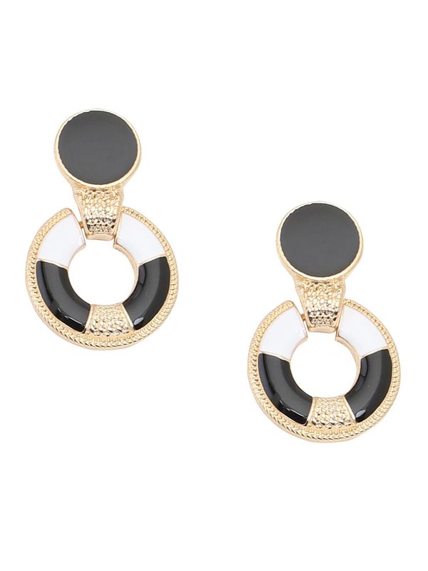 SOHI SOHI Naušnice ' Peenu '  zlatna / crna / bijela