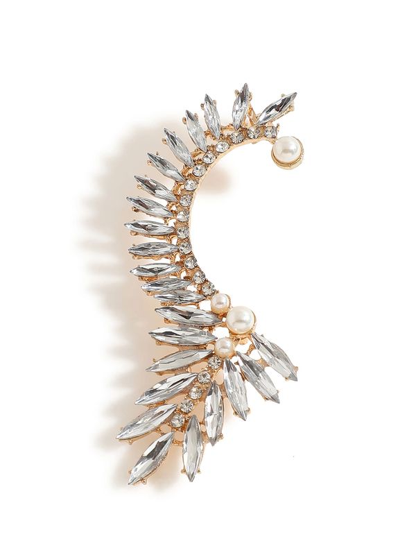 SOHI SOHI Naušnice ' Prezi '  zlatna / srebro / biserno bijela