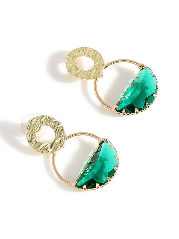 SOHI SOHI Naušnice 'Rinju'  zlatna / žad