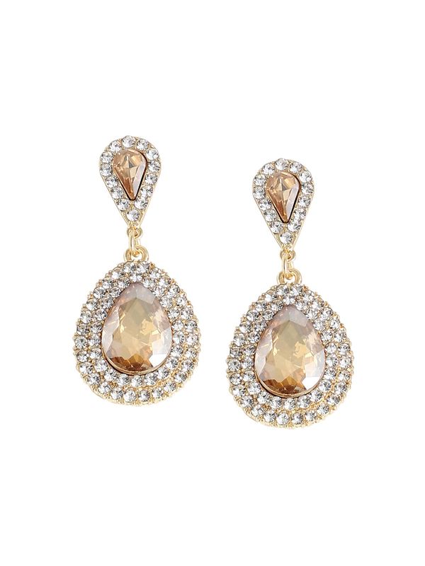 SOHI SOHI Naušnice 'Ruvika'  smeđa / zlatna / prozirna