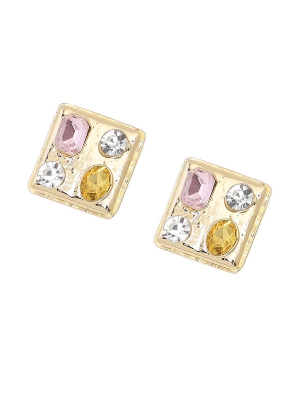SOHI SOHI Naušnice 'Saida'  zlatna / ljubičasta / narančasta
