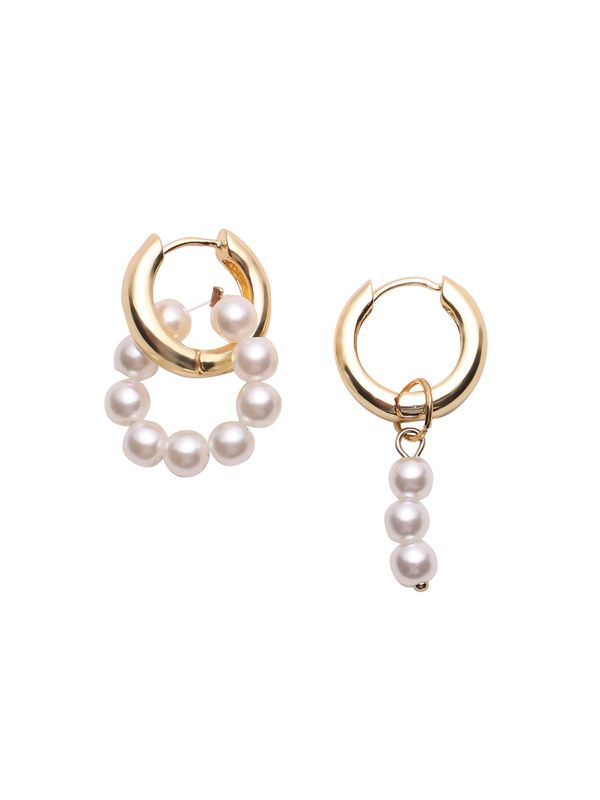 SOHI SOHI Naušnice ' Sajia '  zlatna / biserno bijela