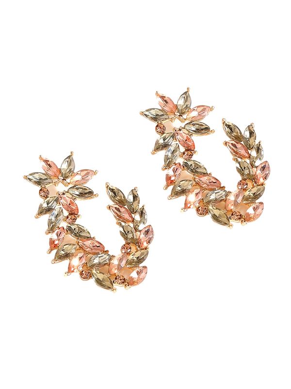 SOHI SOHI Naušnice 'Sanya'  zlatna / kaki / roza