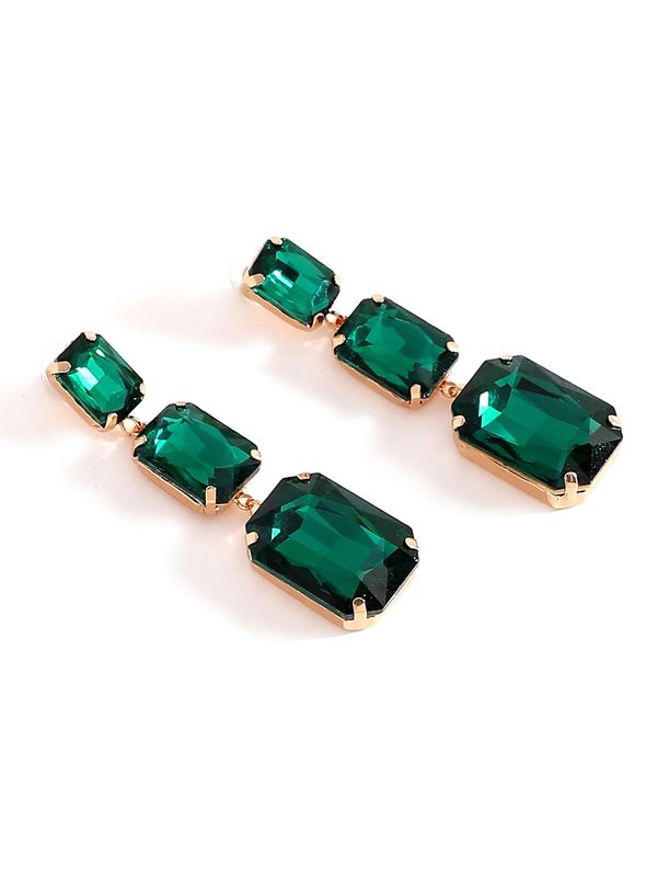 SOHI SOHI Naušnice ' Shine '  zlatna / zelena