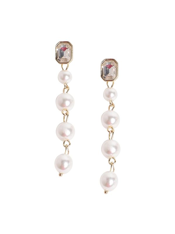 SOHI SOHI Naušnice 'Sikha'  zlatna / bijela