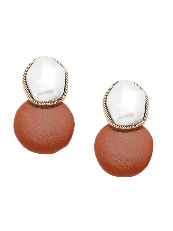 SOHI SOHI Naušnice  smeđa / zlatna / bijela