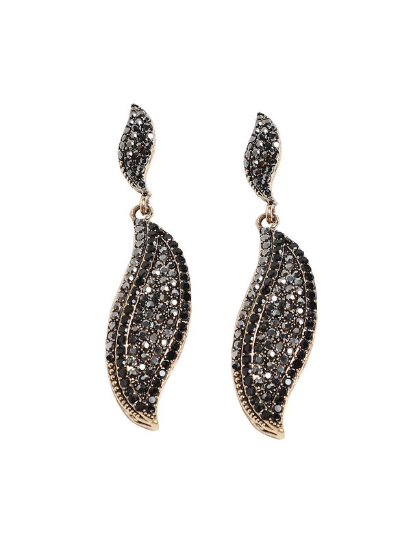 SOHI SOHI Naušnice ' Smriti '  crna / srebro