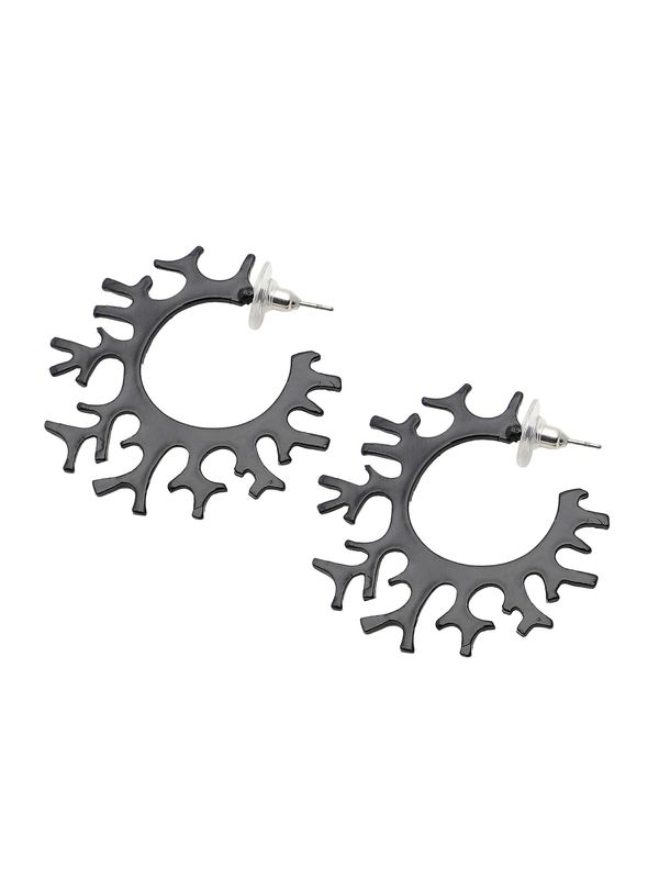 SOHI SOHI Naušnice 'Sundga'  zlatna / crna