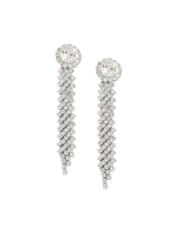 SOHI SOHI Naušnice ' Suntia '  srebro / prozirna