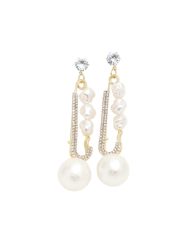 SOHI SOHI Naušnice  zlatna / biserno bijela