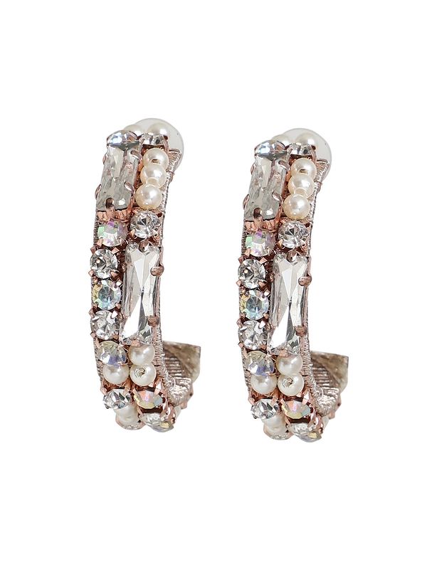 SOHI SOHI Naušnice  zlatna / prozirna / bijela