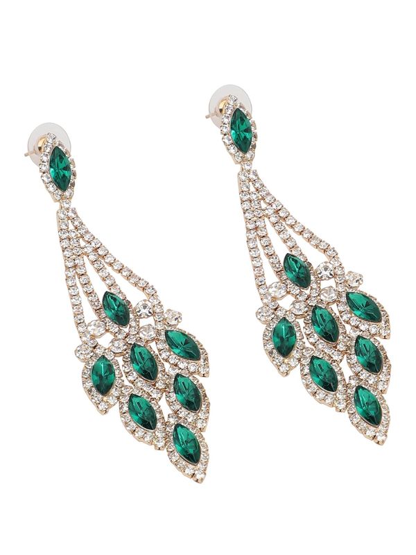 SOHI SOHI Naušnice  zlatna / zelena / srebro