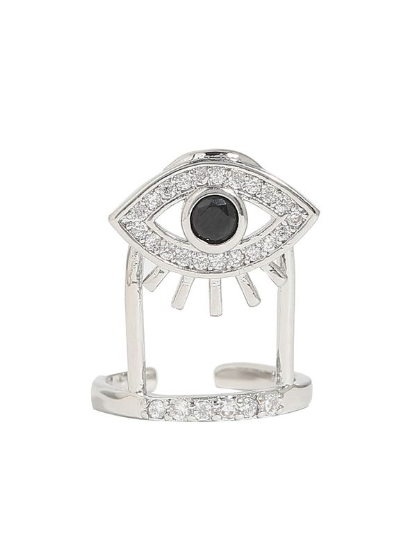 SOHI SOHI Prsten  crna / srebro / prozirna