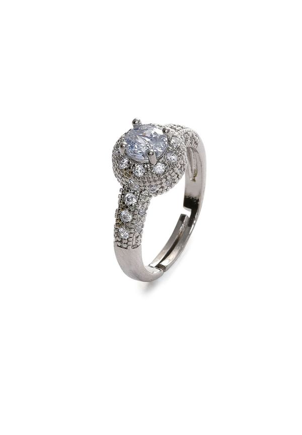 SOHI SOHI Prsten 'Skye'  svijetloplava / srebro / prozirna